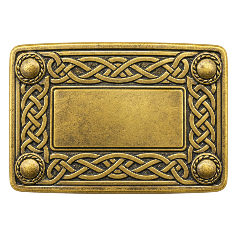 Antique Celtic Knot Kilt Buckle
