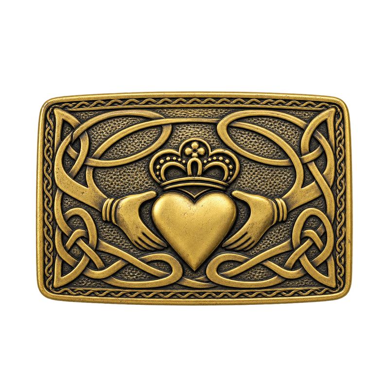 Antique Claddagh Kilt Buckle