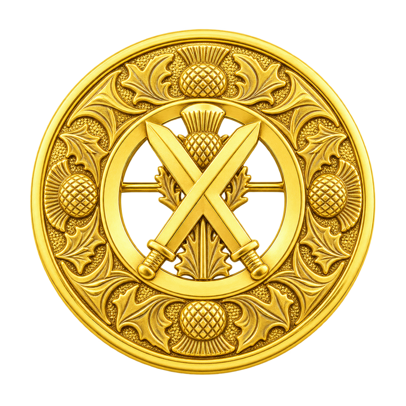 Antique Cross Kilt Brooch