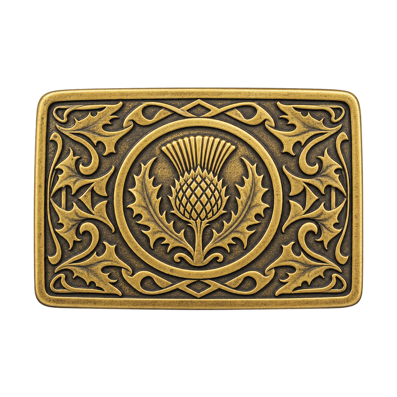 Antique Flower Kilt Buckle