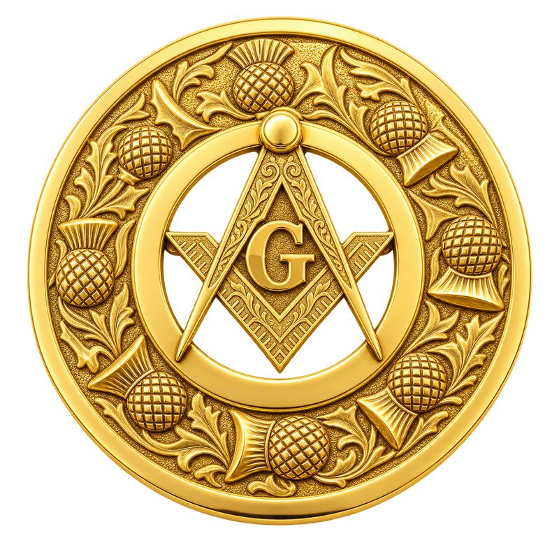Antique Masonic Kilt Brooch