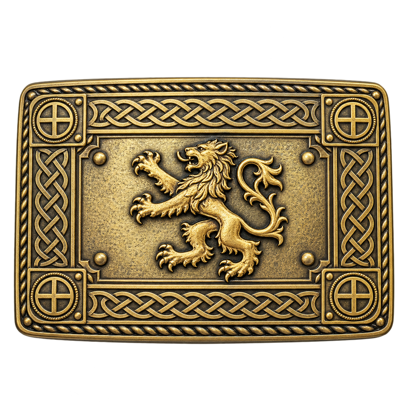 Antique Rampant Kilt Buckle