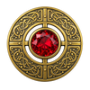 Antique Red Stone Kilt Brooch