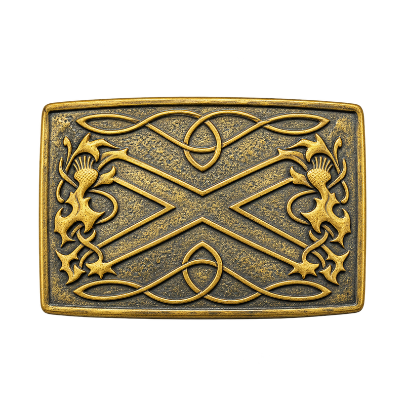 Antique Saltire Kilt Buckle