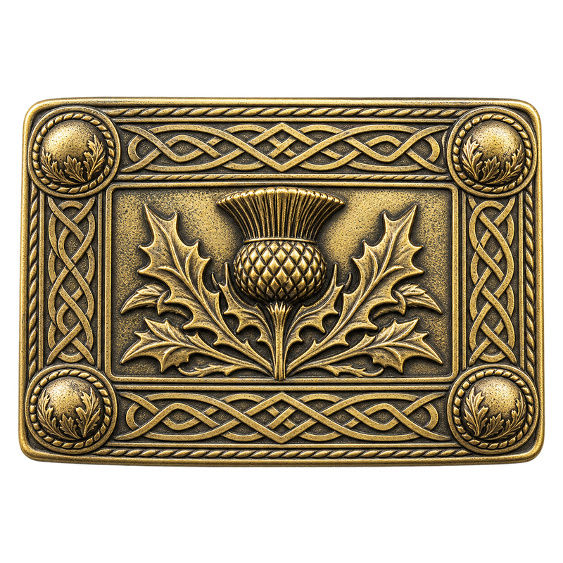 Antique Thistle Kilt Buckle