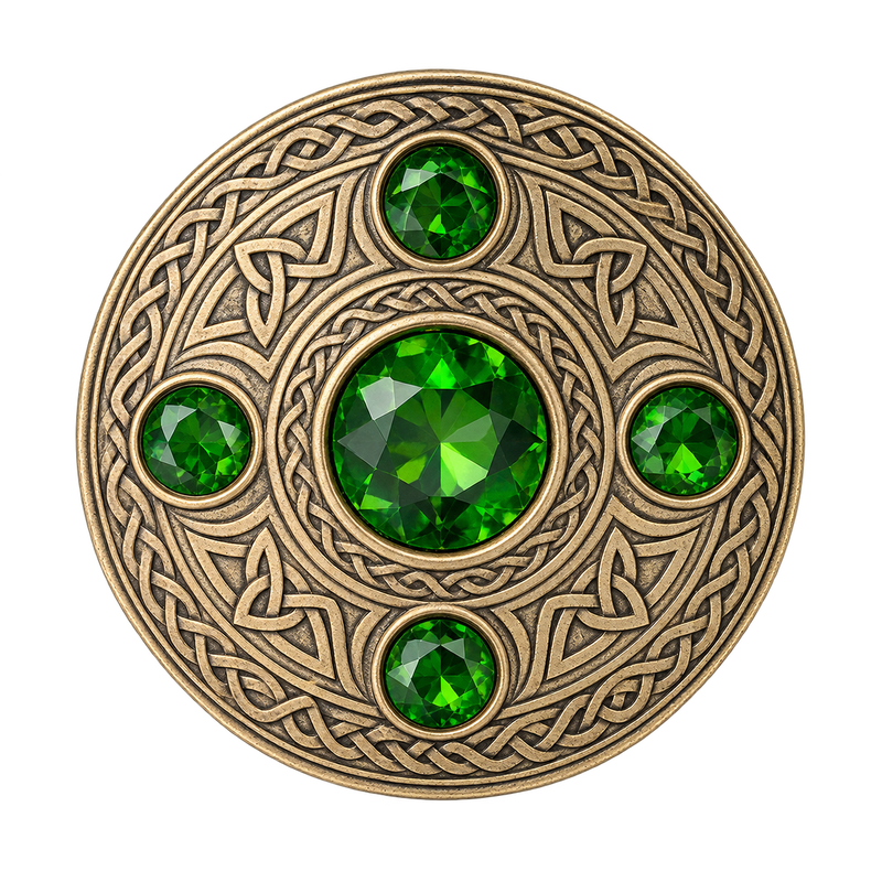 Antique With 5 G-Stone Kilt Brooch