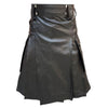Black Leather Fashion Kilt