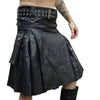 Black Leather Kilt For Men