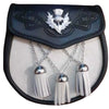 Black Leather Thistle Semi Dress Sporran