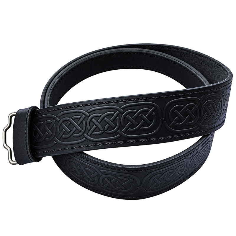 Black Cedar Leather Kilt Belt