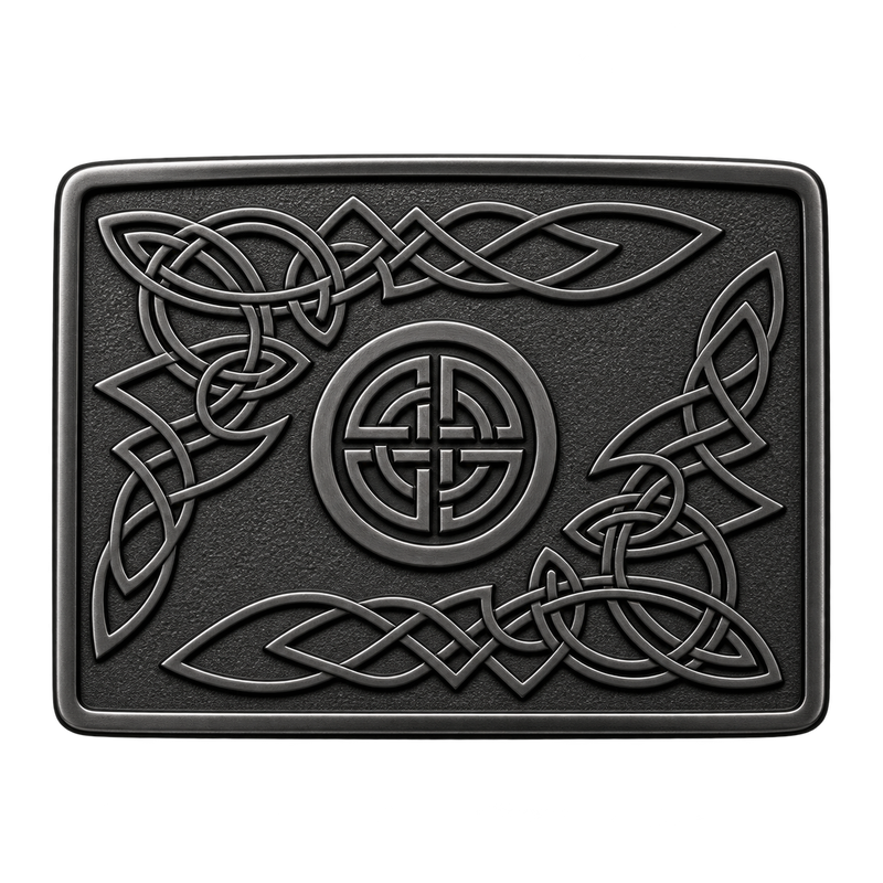 Black Celtic Kilt Buckle