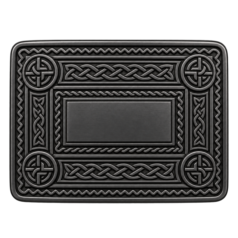 Black Celtic Knot Kilt Buckle
