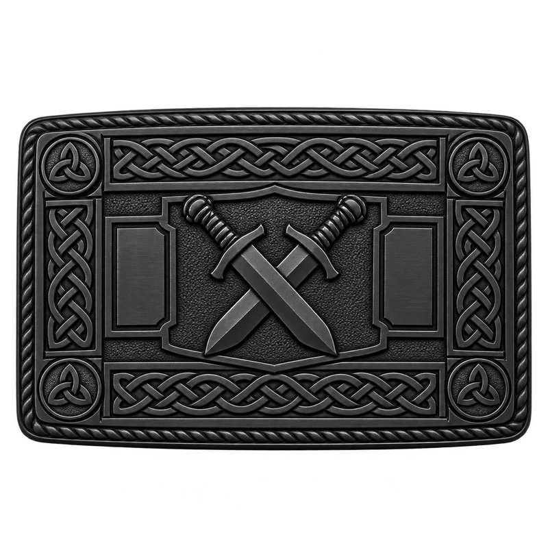 Black Cross Kilt Buckle