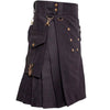 Black Deluxe Utility Kilt
