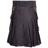 Black Deluxe Utility Kilt