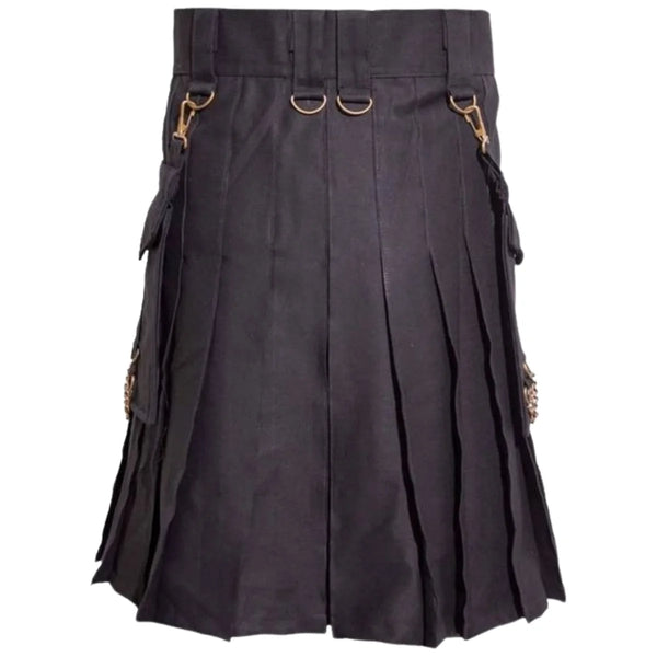 Black Deluxe Utility Kilt