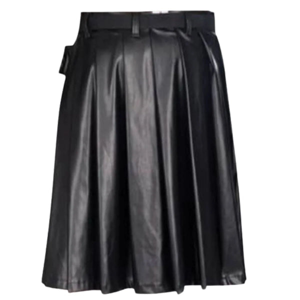 Black Design Scottish Leather Utility Kilt