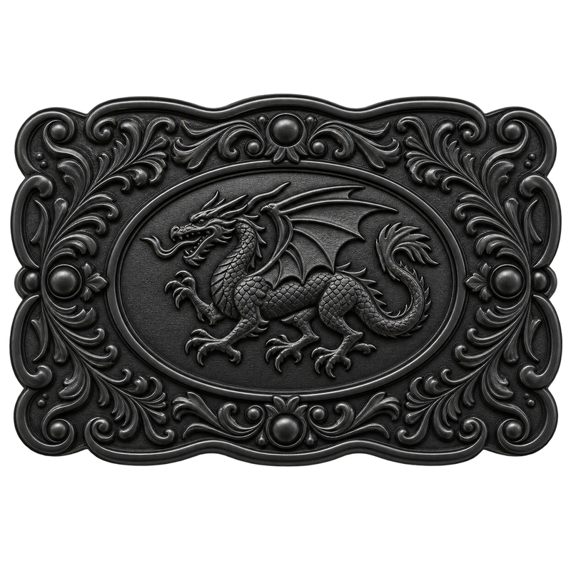 Black Dragon Kilt Buckle