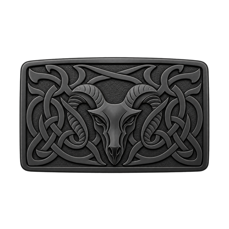 Black Enamel Kilt Buckle