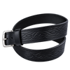 Black Fire Embossed Leather Kilt Belt