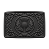 Black Flower Kilt Buckle