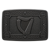 Black Irish Harp Kilt Buckle