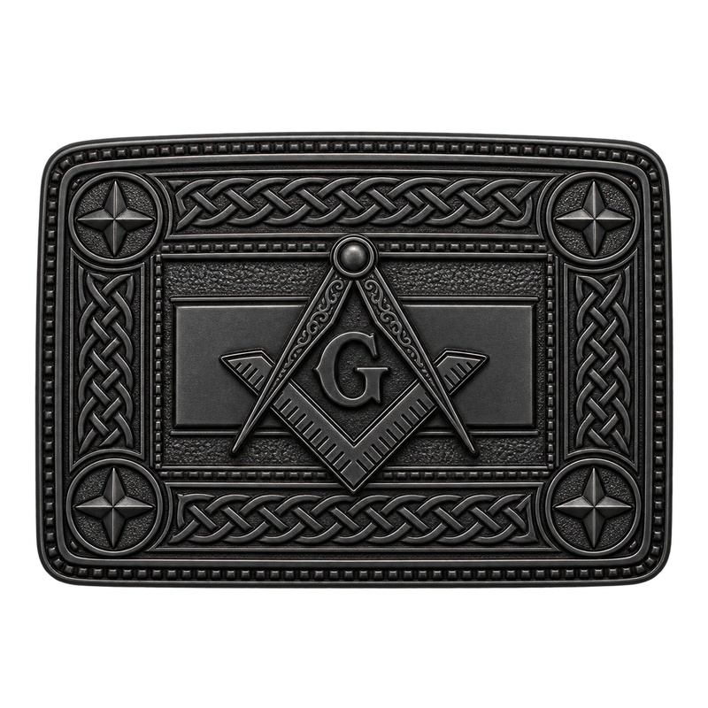 Black Masonic Kilt Buckle