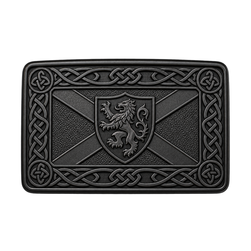 Black R-Saltire Kilt Buckle