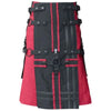 Black & Red Deluxe Hybrid Utility Kilt