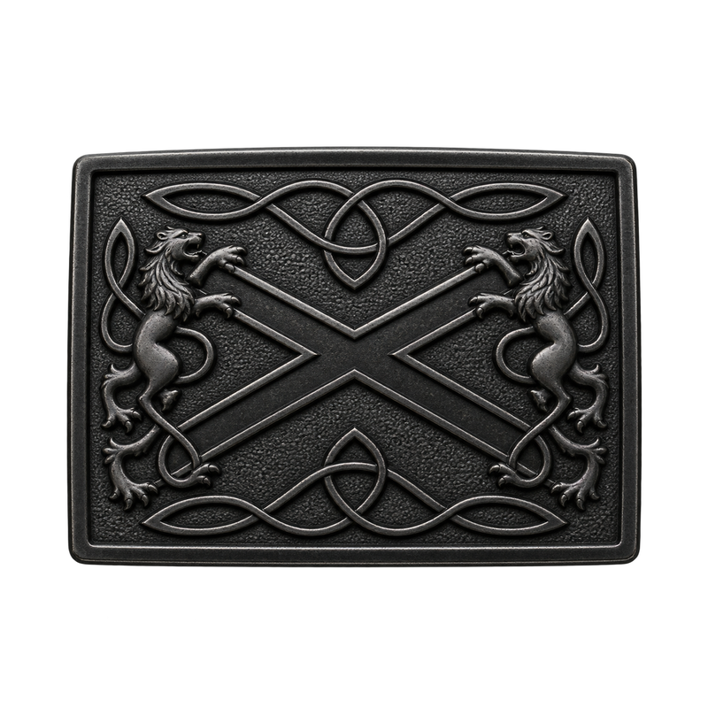 Black Saltire Kilt Buckle