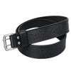 Black Scottish Leather Kilt Belt