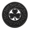 Black Shamrock Kilt Brooch