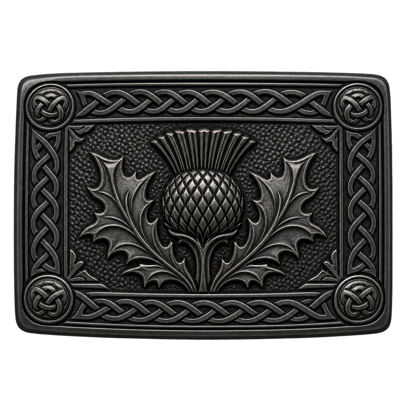 Black Thistle Kilt Buckle