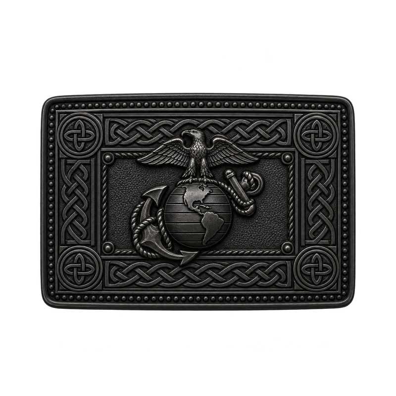 Black U.S. Badge Kilt Buckle