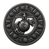 Black US. Badge Kilt Brooch