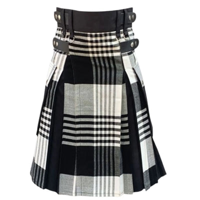 Black & White Fashion Tartan Kilt - view 3