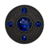 Black With 5 B-Stone Kilt Brooch