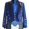 Blue Prince Charlie Kilt Jacket Black Lapel With Waistcoat