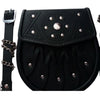 Brand New Celticc Design Black Leather Sporran with S-Chain Kilt & Belt Bagpipe