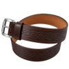 Brown Fire Embossed Leather Kilt Belt