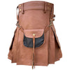 Brown Leather Kilt For Men
