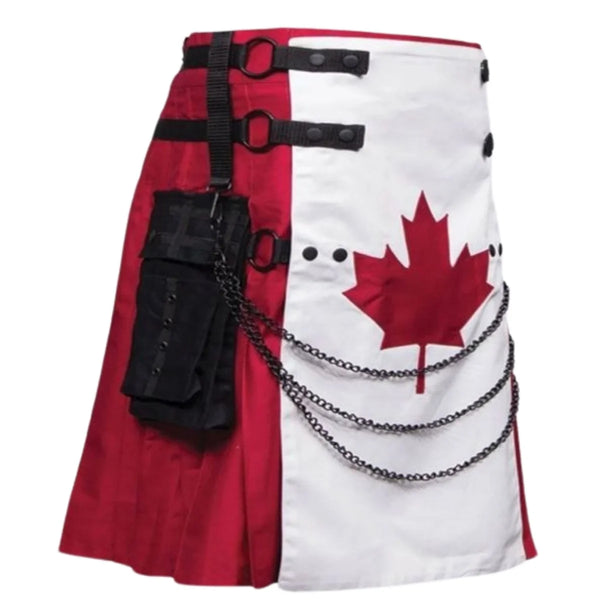 Canadian Flag Canvas Utility Kilt