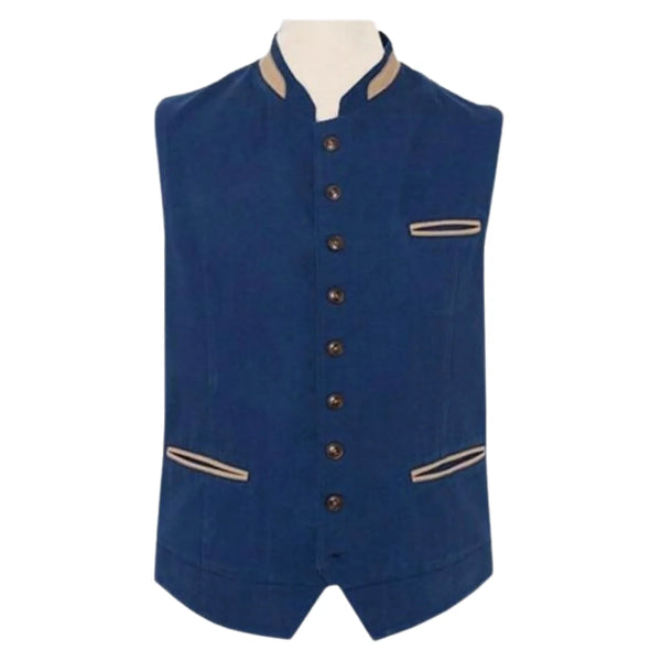 Canvas Austrian Tirol Waistcoat Sand Beige