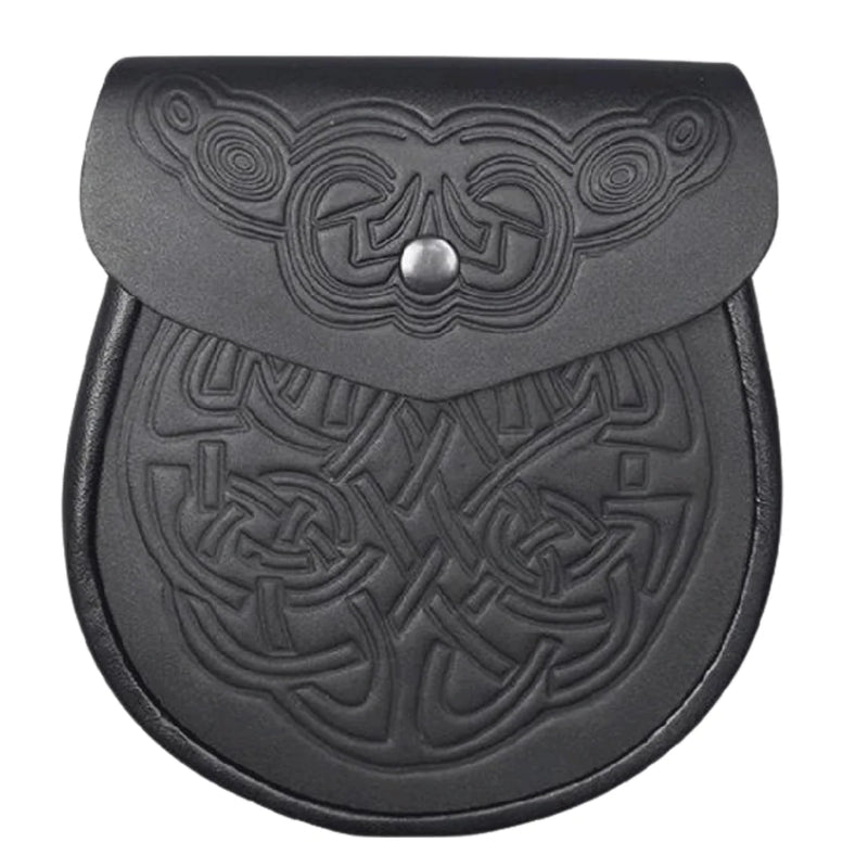 Celtic Embossed Leather Sporran