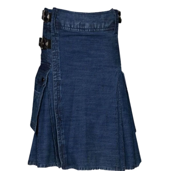 Dark Blue Denim Kilt
