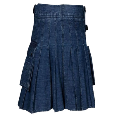 Dark Blue Denim Kilt - view 3