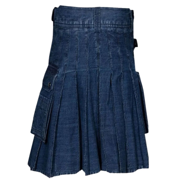 Dark Blue Denim Kilt
