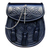 Embossed Leather Traditionanl Kilt Sporran