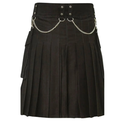Famous Cargo Utility Kilt With Golden Chains - view 5