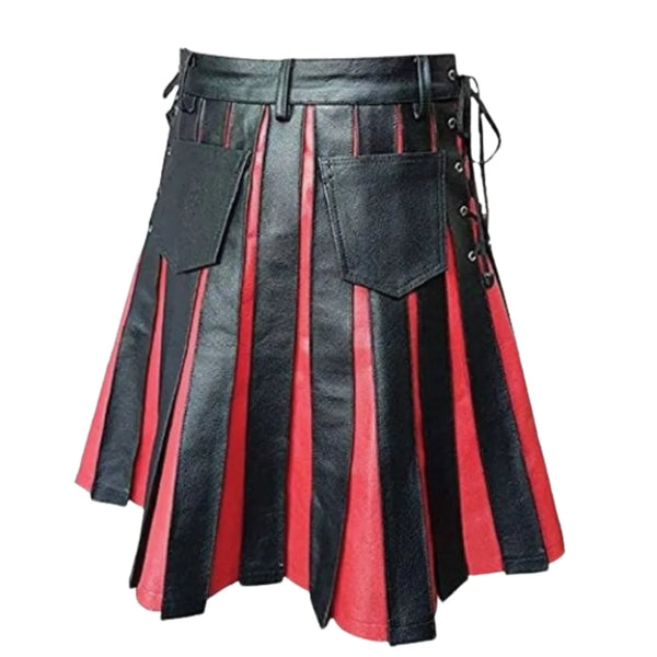Gladiator Leather Kilt with Front Panels Kilt
